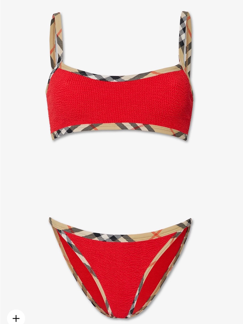 NWT Hunza G Burberry TYLER RED bikini OS
